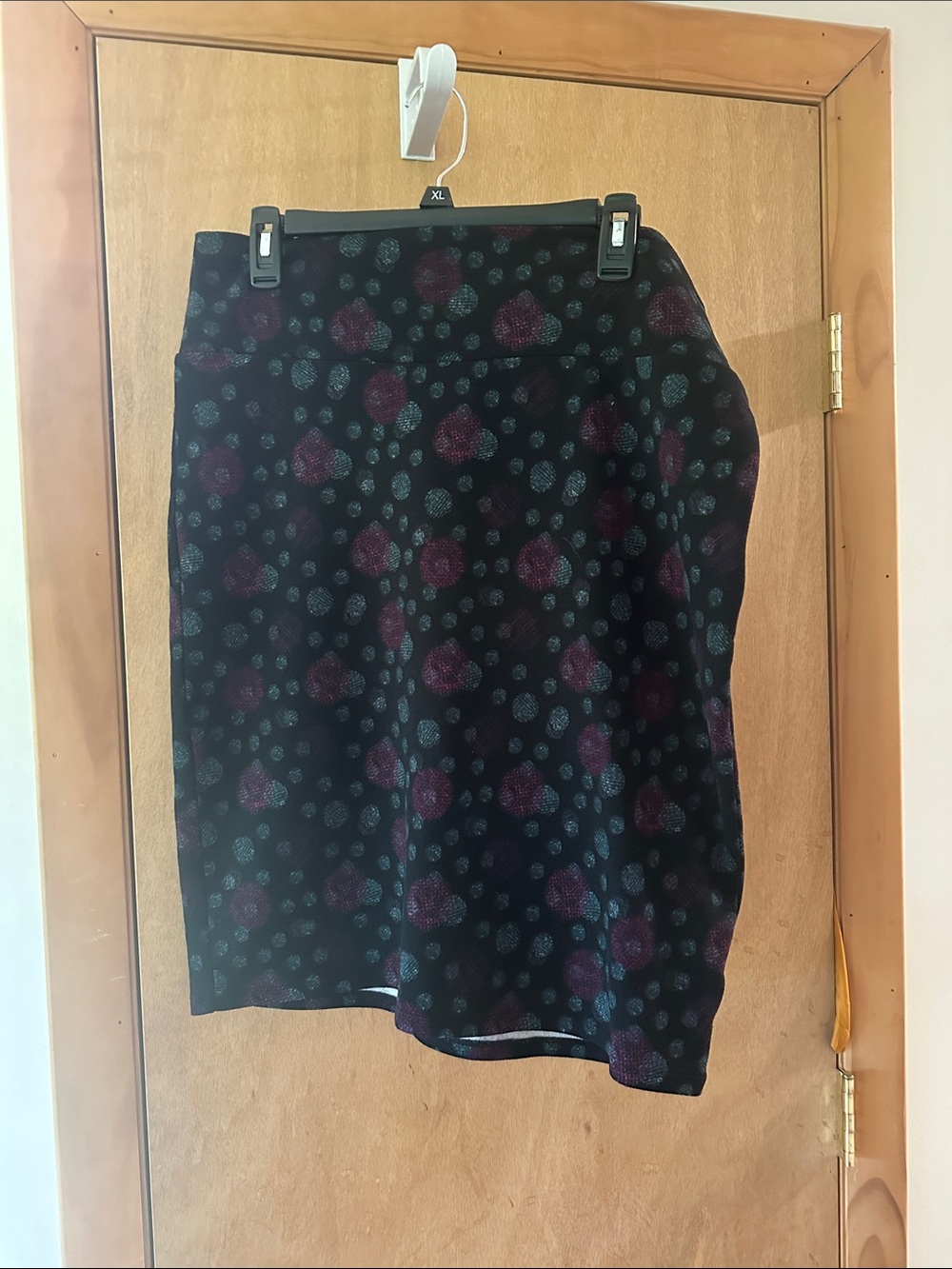 Lularoe Cassie Black polka dot Pencil Skirt